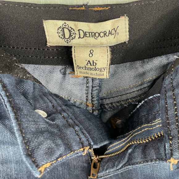 Democracy Ab Technology Women's Jeans Size 8 Mid Rise Tapered Leg Cropped Soft - Picture 7 of 9
